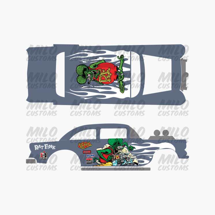 Gasser Rat Fink 01 Hot Wheels Decals | Decals Milo